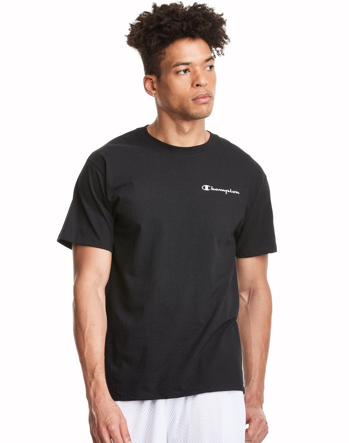 Champion T-Shirt Heren - Zwart - Classic Jersey ( 584763-DSK )